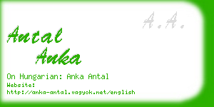 antal anka business card